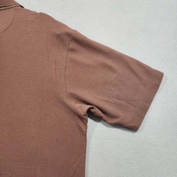 Tommy Bahama Polo Shirt Mens Large Brown Solid Short Sleeve - Picture 12 of 15